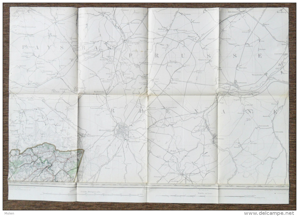 STAFKAART GEMMENICH 1904 AACHEN HEERLEN STOLBERG ESCHWEILER ALSDORF KERKRADE-HOLZ WURSELEN SCHAESBERG EILENDORF S368 - Cartes Topographiques