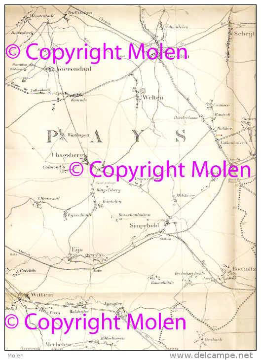 STAFKAART GEMMENICH 1904 AACHEN HEERLEN STOLBERG ESCHWEILER ALSDORF KERKRADE-HOLZ WURSELEN SCHAESBERG EILENDORF S368 - Topographische Karten