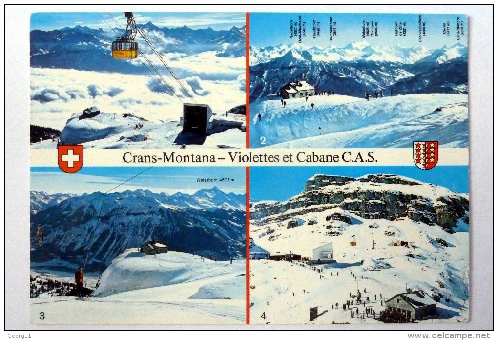Crans Montana   Schweiz, AK 1983 Gelaufen - Crans-Montana