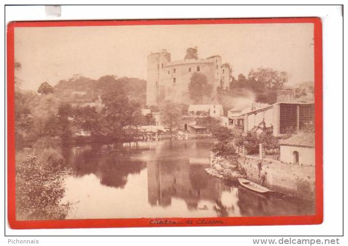 Photo Chateau De Clisson Vue Generale Lavandieres Laveuses Linge 1884 Photo Sur Carte - Anciennes (Av. 1900)