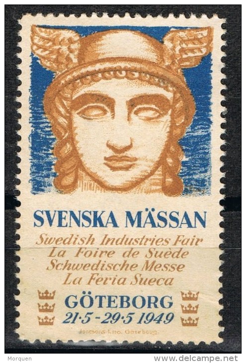 Viñeta Erinofilia GOTEBORG (Sverige) 1949. Svenska Mässan * - Errors, Freaks & Oddities (EFO)