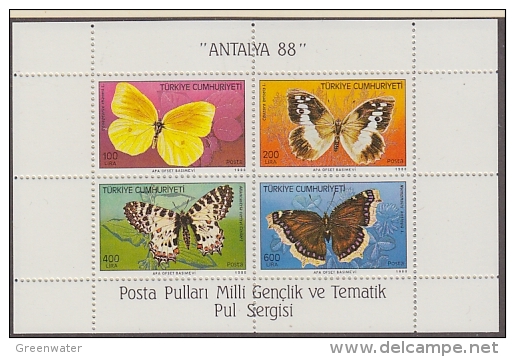 Turkey 1988 Butterflies / Antalya ´88 M/s ** Mnh (F3299) - Unused Stamps