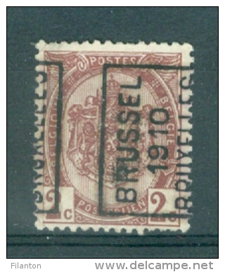 BELGIE - Preo Nr 1519 A  - "BRUSSEL 1910 BRUXELLES" (ref. 3542) - ROLLER PRECANCELS - Handrol Préos à Roulette - Rolstempels 1910-19