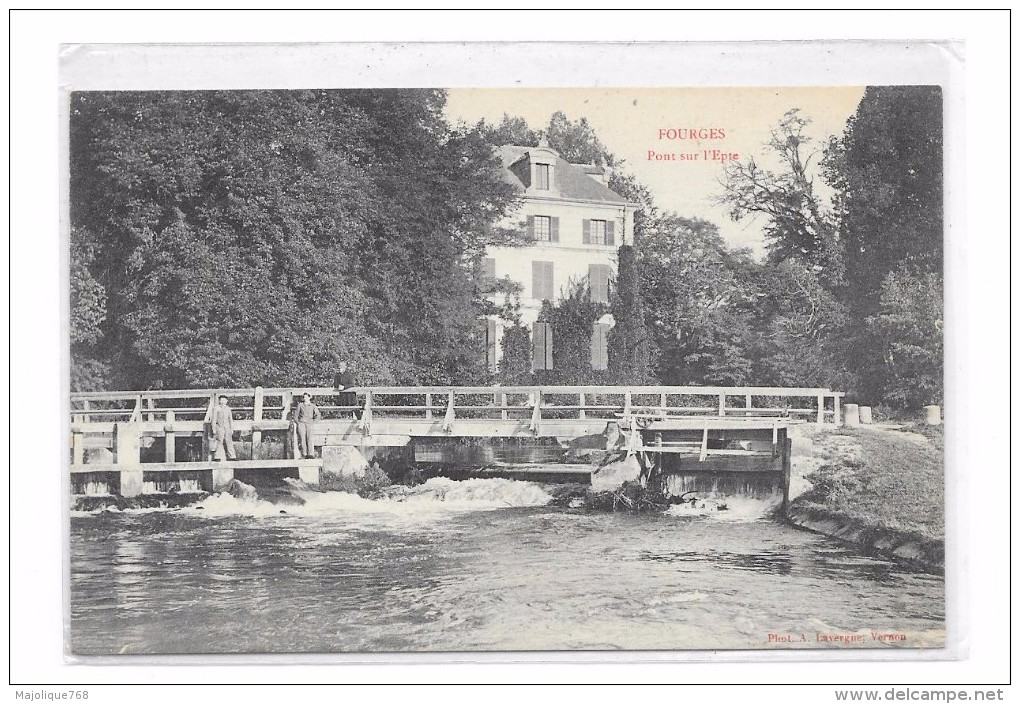 Cpa Fourges  (Eure)   Pont Sur L'Epte - Fourges