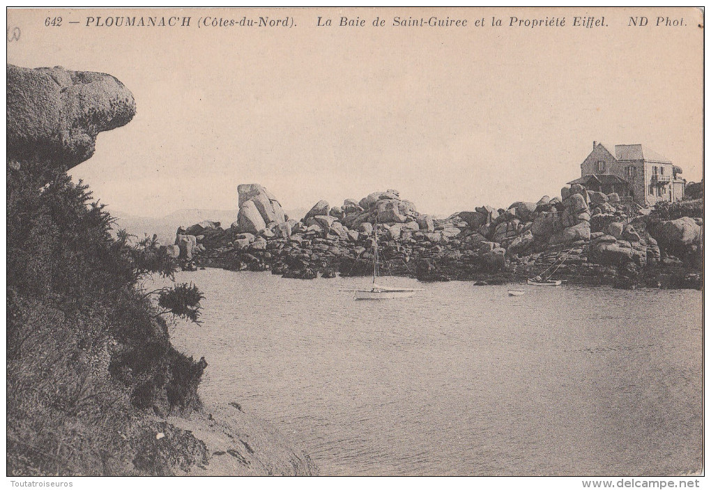 PLOUMANAC'H  ( 22 ) La Baie De Saint Guirec Et La Propriété Eiffel  ( Port Gratuit  ) - Ploumanac'h