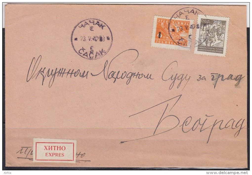 7178. Yugoslavia, 1947, R-letter - Covers & Documents
