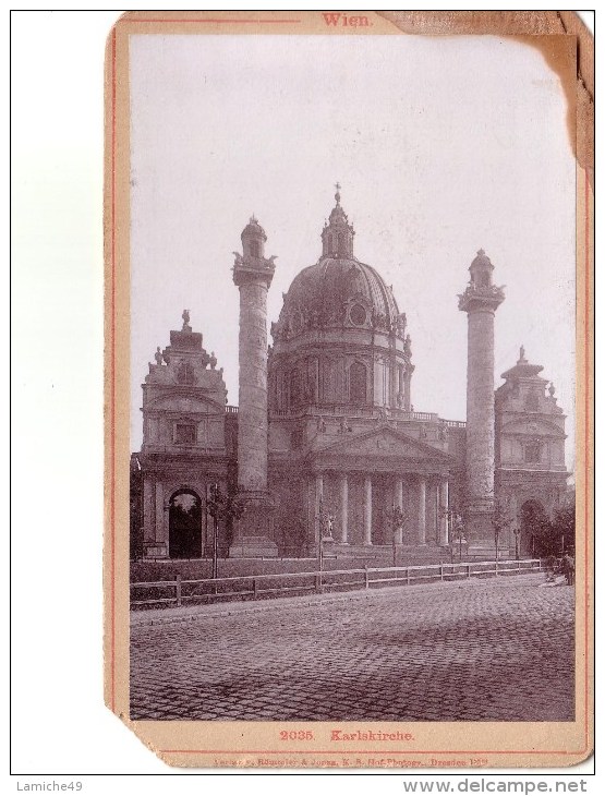 3 PHOTOGRAPHIE 1898-1899 WIEN  VIENNE  K HOFBURG ERZHERZOG KARL MONUMENT KARLSKIRCHE - Vienna Center