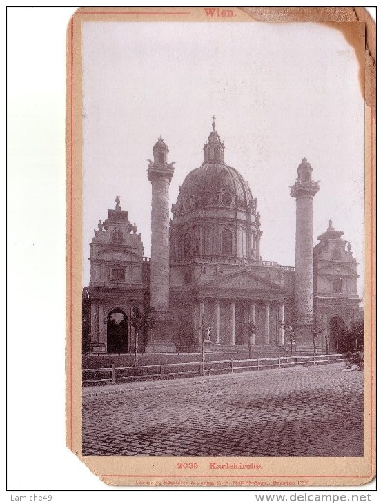 3 PHOTOGRAPHIE 1898-1899 WIEN  VIENNE  K HOFBURG ERZHERZOG KARL MONUMENT KARLSKIRCHE - Wien Mitte