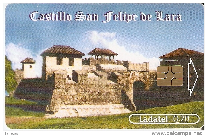 TARJETA DE GUATEMALA DEL CASTILLO DE SAN FELIPE DE LARA CON CHIP ROJO (LADATEL) - Guatemala