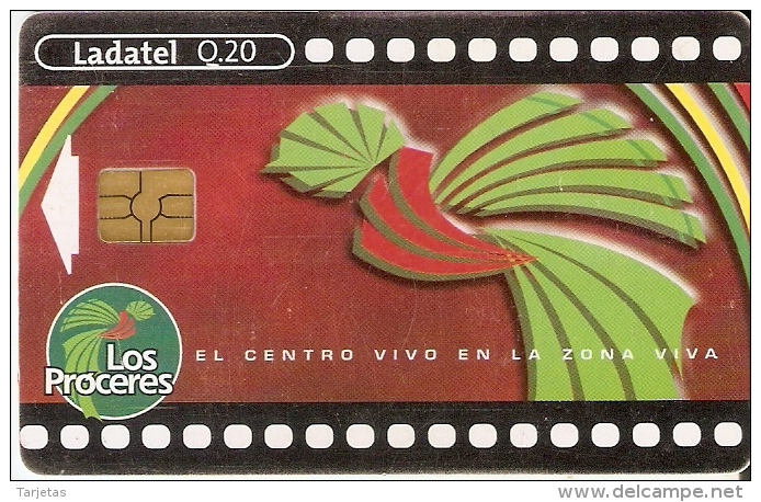 TARJETA DE GUATEMALA DEL CINE LOS PROCERES (LADATEL) CINEMA - Guatemala