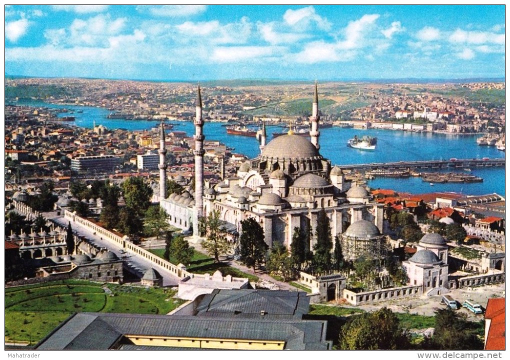 Turkey Istanbul The Suleymaniye Mosque And The Golden Horn - Mailed  1978 - Islam