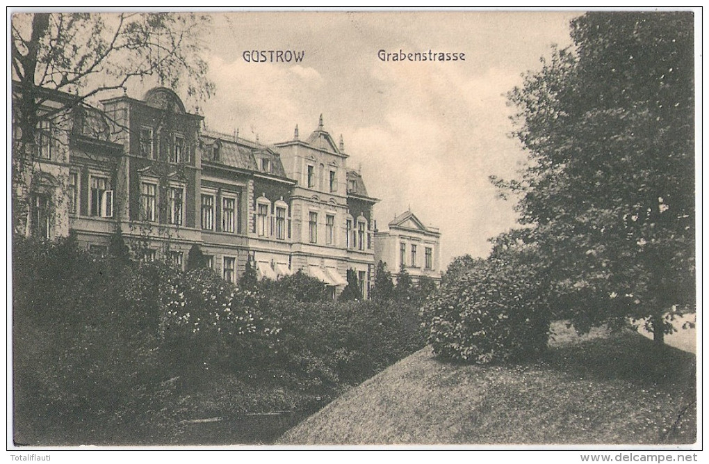 GÜSTROW Grabenstrasse 13.4.1914 Gelaufen - Guestrow