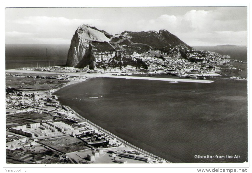 GIBRALTAR - FROM THE AIR (REAL PHOTO N.48-THE ROCK PHOTOGRAPHIC STUDIO) - Gibilterra