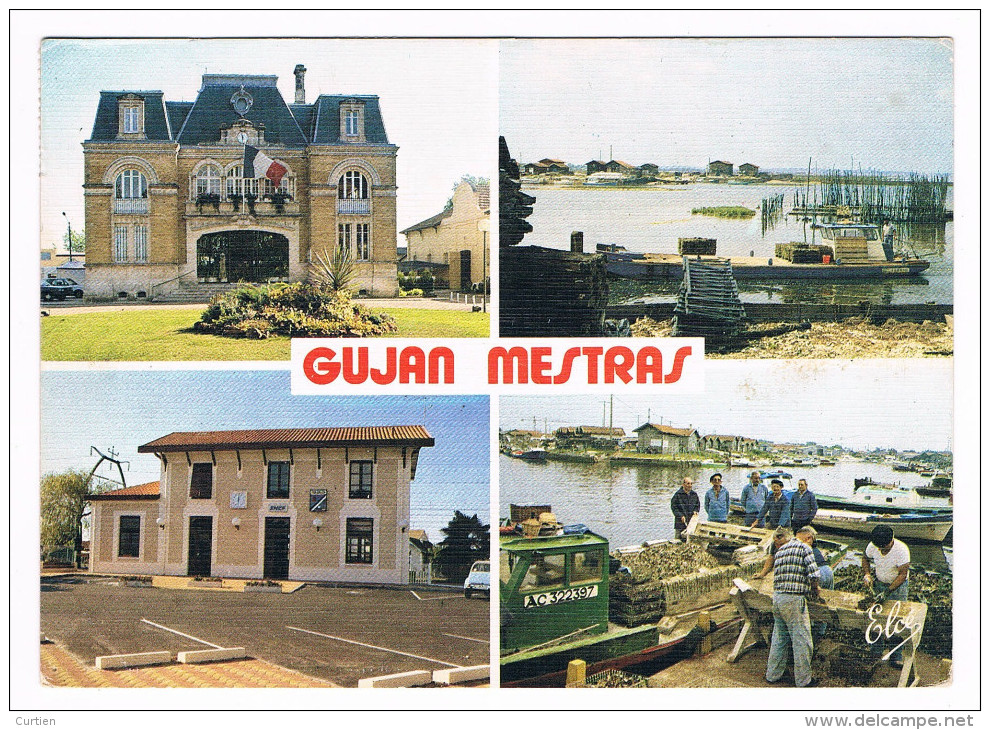 GUJAN  MESTRAS . 33 . Multivue 4 Photos . Mairie Port Gare . 1985 - Gujan-Mestras