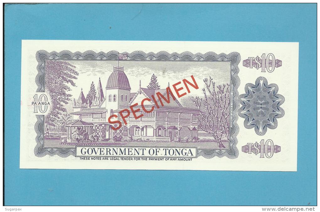 TONGA - 10 PA' ANGA - 1978 - SPECIMEN - UNC. - RARE - 2 Scans - Tonga