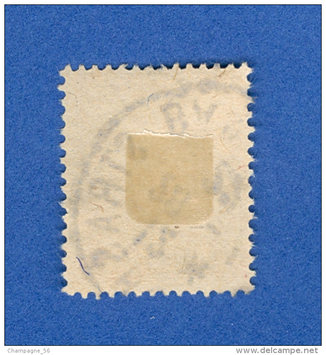 1893 - 1935 N° 34 ORANGE TAXE OBLITÉRÉ DOS CHARNIÈRE 100.00 € - Oblitérés