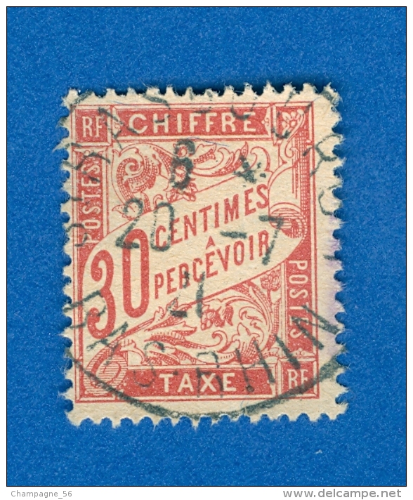 1893 - 1935 N° 34 ORANGE TAXE 20.7.21   OBLITÉRÉ DOS CHARNIÈRE ARTHUR MAURY 100.00 € - Usati