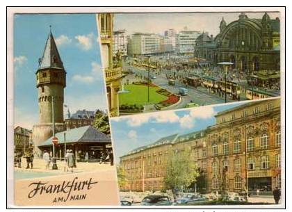 Frankfurt Am Main , Beckenheimer Warte - Hauptbahnhof - Universität , Mehrbildkarte - Frankfurt A. Main