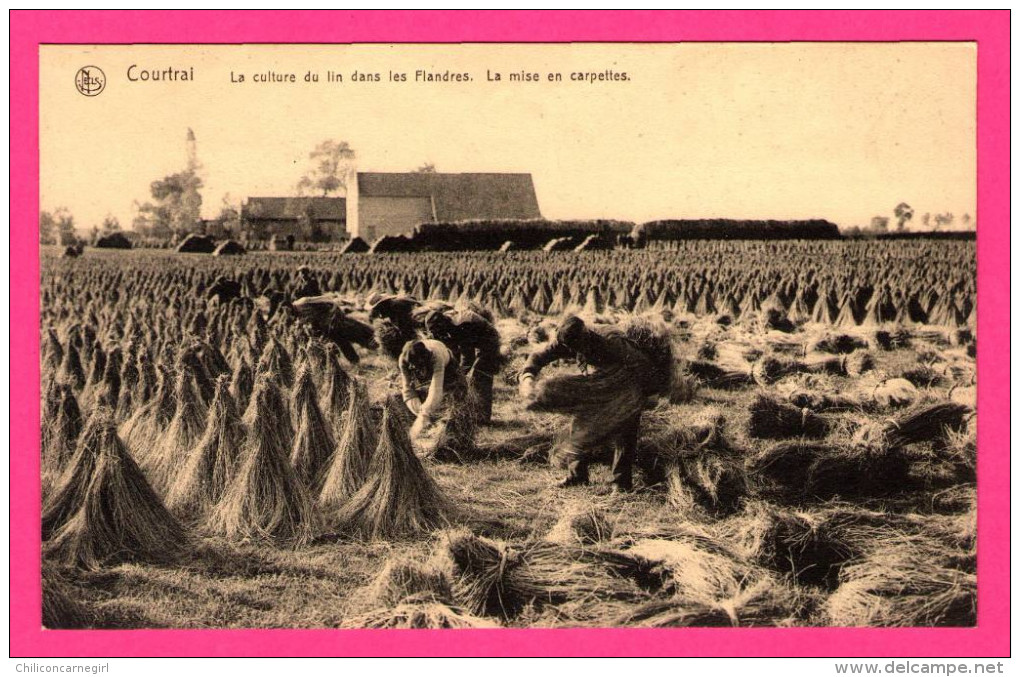 Courtrai - La Culture Du Lin Dans Les Flandres - La Mise En Carpettes - Animée - THILL - NELS - Koksijde