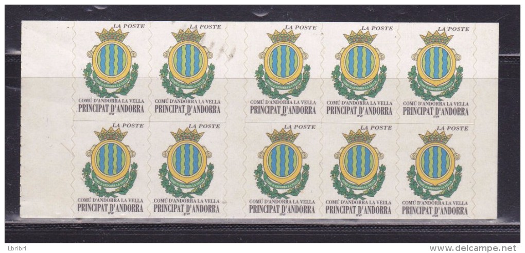 ANDORRE ESPAGNOL CARNET DE 10 TPS TVP NEUF SANS CHARNIERE - Carnets