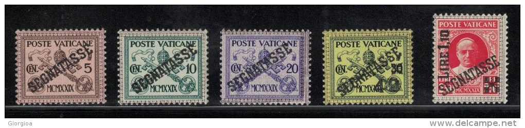 Vaticano 1931 Segnatasse – Serietta 5 V. – MNH XF ** – Rif. 1505005 - Taxes