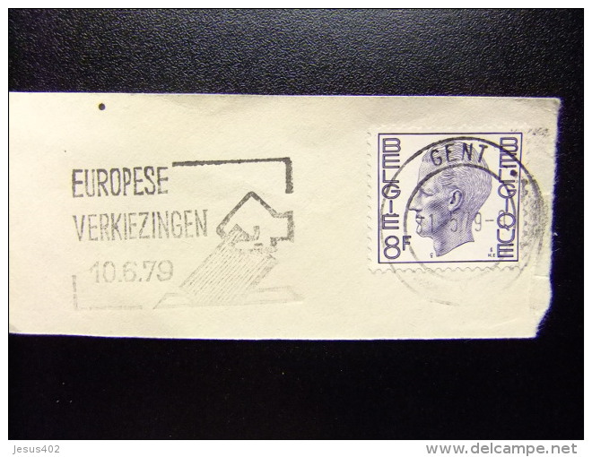 FLAMMES - FLAGSTEMPEL - ELSTRÖM - EUROPESE VERKIEZINGEN 10.6.79 - GENT - Sellados Mecánicos