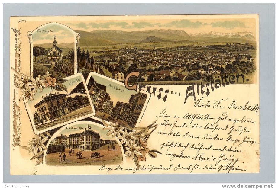 AK SG Altstätten 1902-06-06 Litho Winkler&Voigt - Altstätten