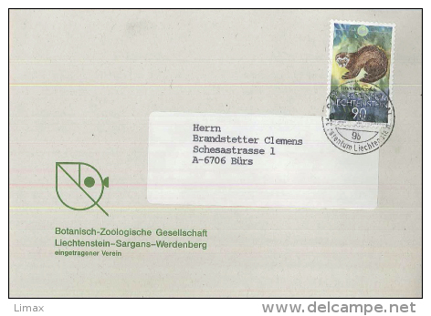 9494 Schaan Wwf Putorius Iltis Liechtenstein - Lettres & Documents