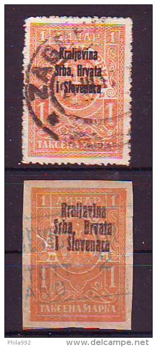 Yugoslavia Revenue Stamps 1921 Y Different Overprints - Andere & Zonder Classificatie