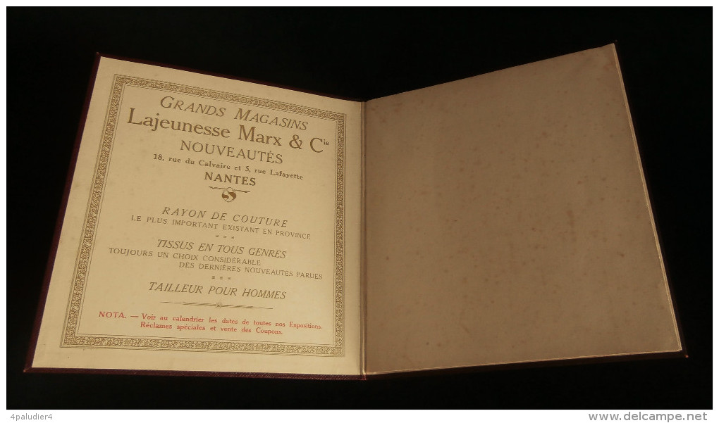 Calendrier 1912 NANTES Grands Magasins  LAJEUNESSE MARX & Cie Joueuse De GOLF Par DRIAN - Formato Grande : 1901-20