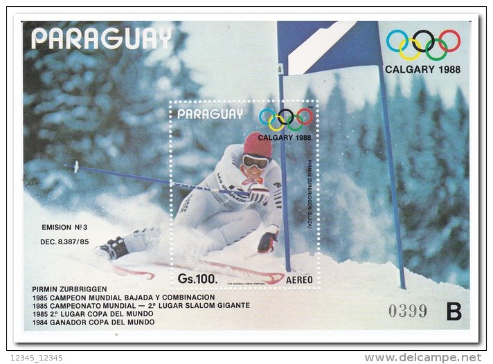 Paraguay 1987, Postfris MNH, Olympic Games - Paraguay