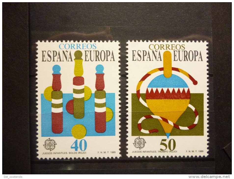 THEMA EUROPA SPANJE 2620/2621 Xx ( YVERT ) COTE : 1.75 EURO ( D ) - 1989