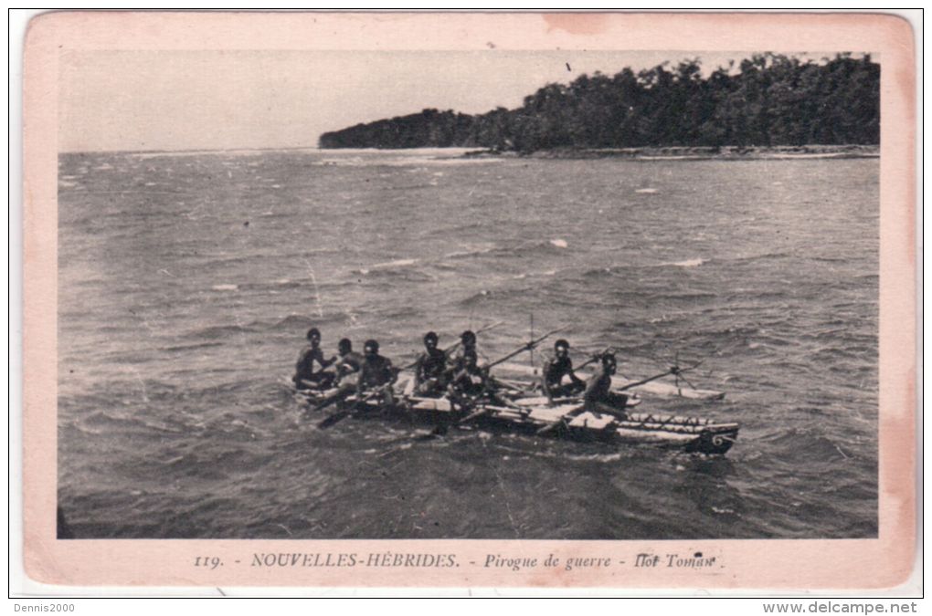 119-Nouvelles-Hébrides - Pirogue De Guerre -ilot Tomah -ed. E.B. - Vanuatu