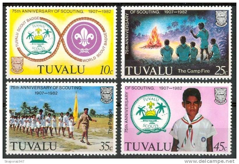 1982 Tuvalu Scout Scoutisme Scouting  Set MNH** Sc55 - Nuovi