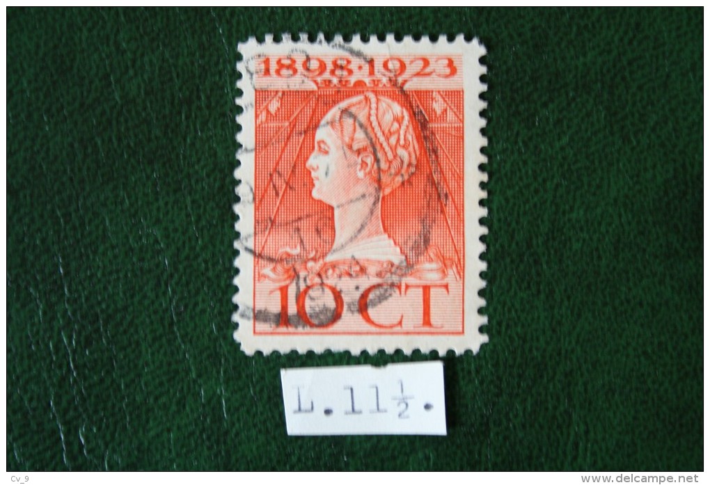 Regeringsjubileumzegel 10 Ct NVPH 124F 124 F (Mi 126) 1923 Gestempeld / USED NEDERLAND / NIEDERLANDE - Used Stamps