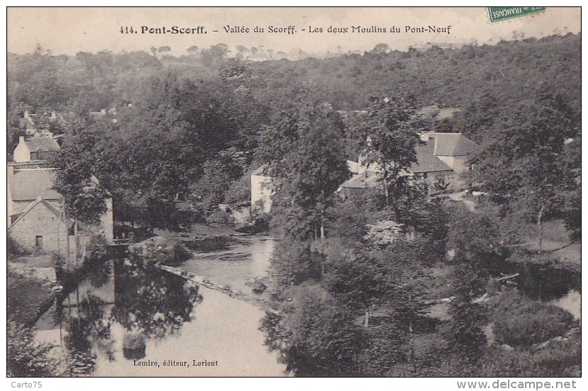 Pont Scorff 56 -  Vallée Du Scorff - Les Deux Moulins Du Pont-Neuf - Editeur Lemire N° 414 - 1912 - Pont Scorff