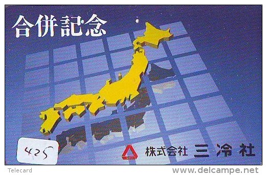 Télécarte Japon ESPACE (425)  GLOBE * SATELLITE * MAPPEMONDE * Telefonkarte Phonecard JAPAN * TERRESTRE - Espace