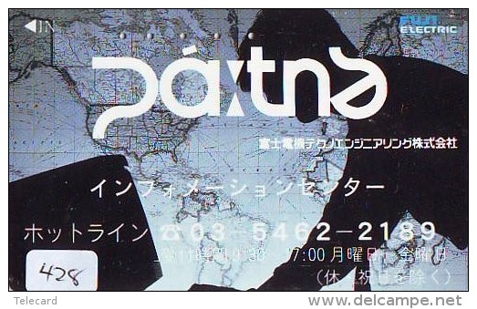 Télécarte Japon ESPACE (428)  GLOBE * SATELLITE * MAPPEMONDE * Telefonkarte Phonecard JAPAN * TERRESTRE - Espace