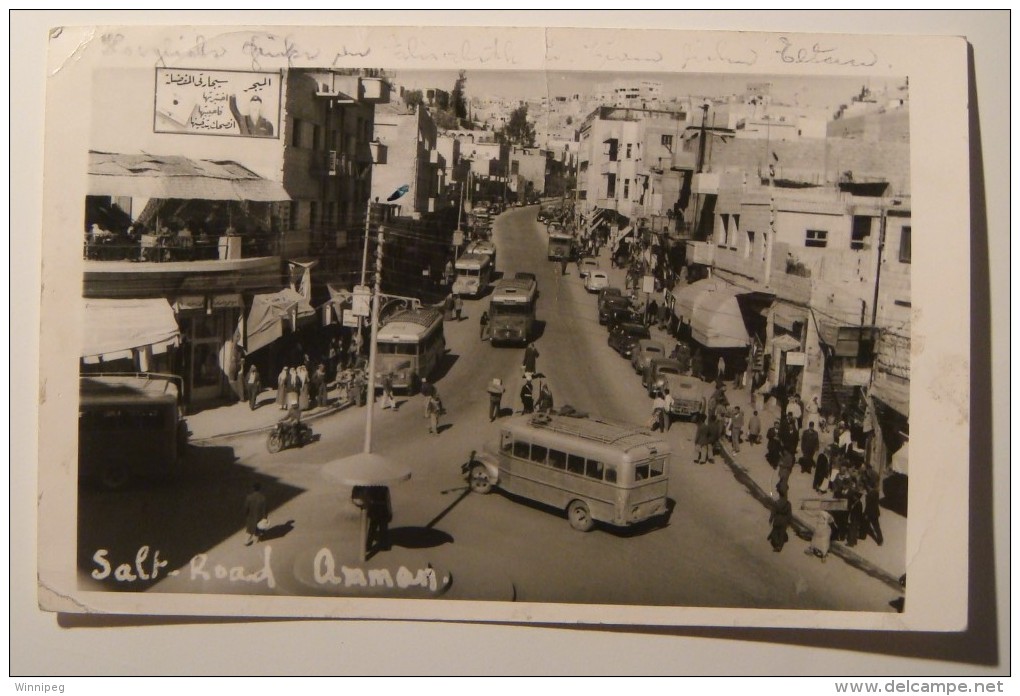 Amman,Jordan,Salt Road.RPPC.1953. - Jordanie