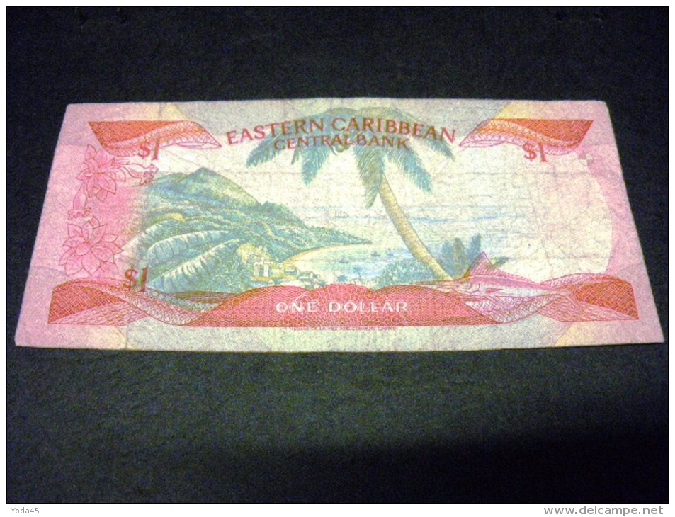 CARAÎBES 1 Dollar 1985/1988,pick N° 21 L,EAST CARIBBEAN CARAIBES, SAINTE LUCIE ,st Lucia Suffixe L - Caribes Orientales