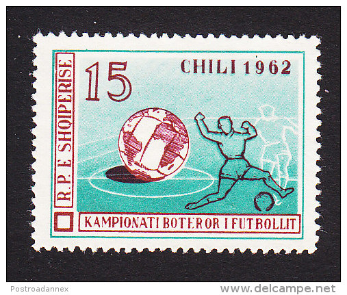 Albania, Scott #628, Mint No Gum, Soccer, Issued 1962 - Albanie