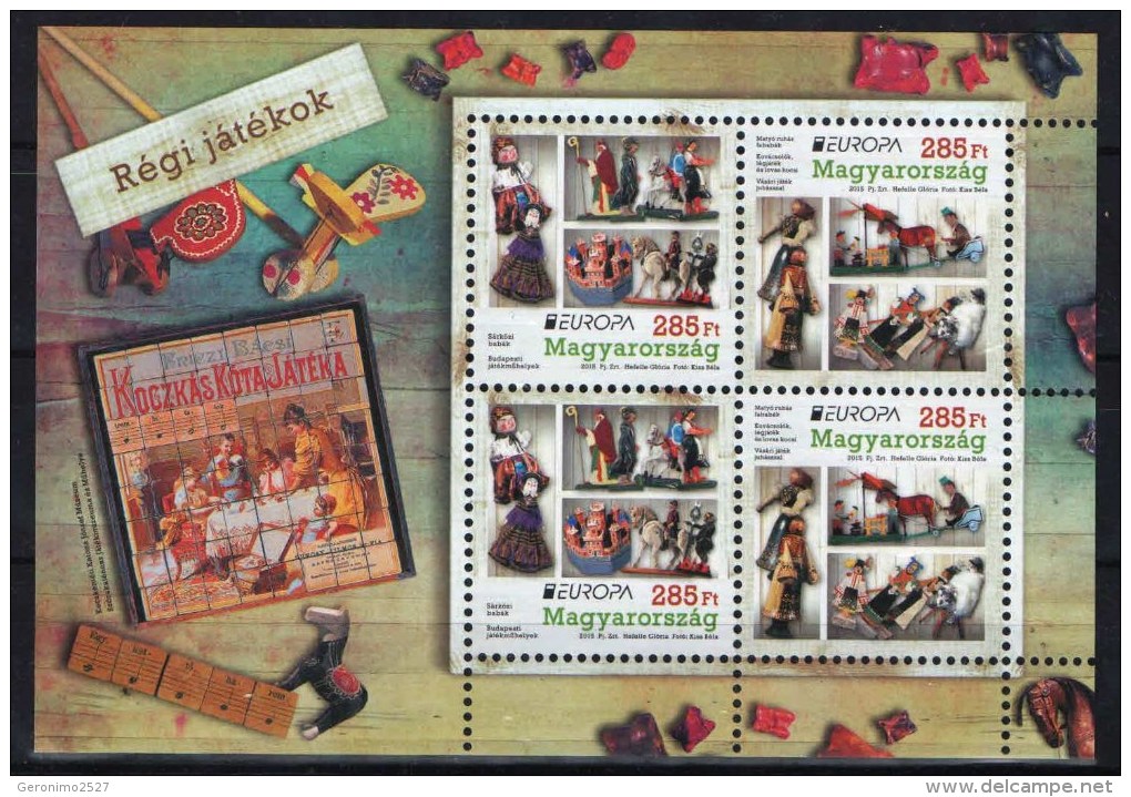 Europa CEPT 2015 HUNGARY Old Toys - Fine S/S MNH - Nuevos