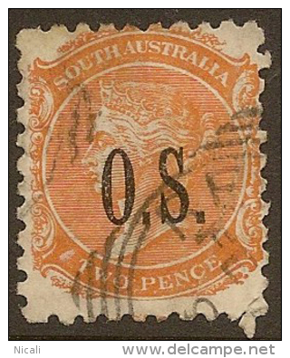 SOUTH AUSTRALIA 1891 2d OS QV SG O55 U* #MN266 - Used Stamps