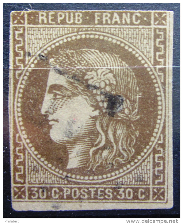 FRANCE                N° 47              OBLITERE        (2 Trous D'épingle) - 1870 Emisión De Bordeaux