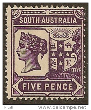 SOUTH AUSTRALIA 1894 5d QV SG 235 HM #MN175 - Ongebruikt