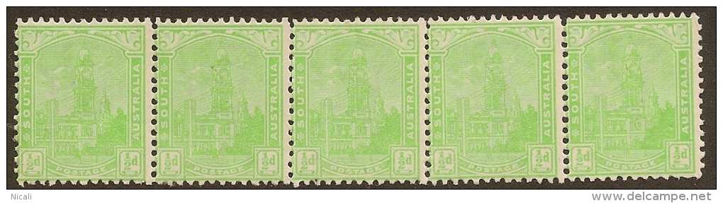 SOUTH AUSTRALIA 1899 1/2d Strip SG 241 UNHM #MN214 - Nuovi