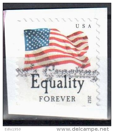 United States 2012 Flag & "Equality" Sc #4643- Mi 4823 BD - Used - Gebraucht