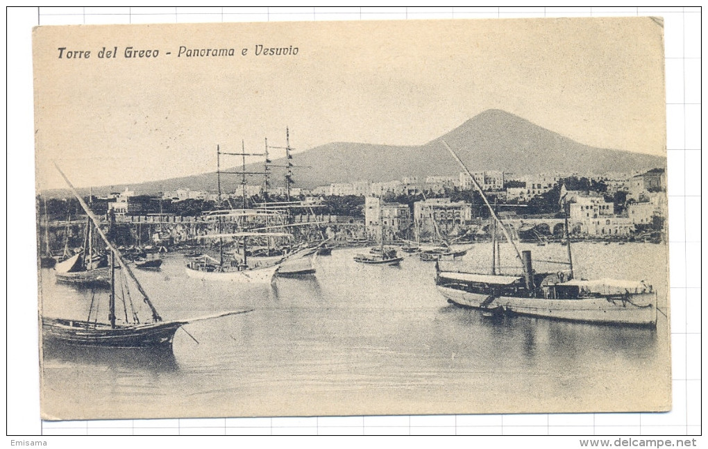 Torre Del Greco - Panorama E Vesuvio 1931 - Torre Del Greco