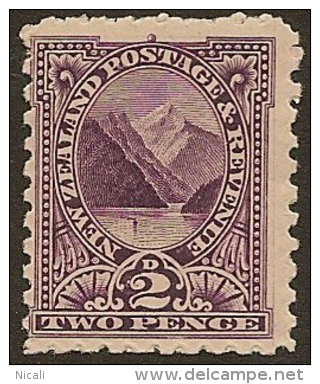 NZ 1898 2d Pembroke Peak SG 276 HM #MR24 - Nuevos