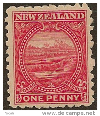 NZ 1898 1d Pink Terraces SG 274 HM #MR23 - Unused Stamps